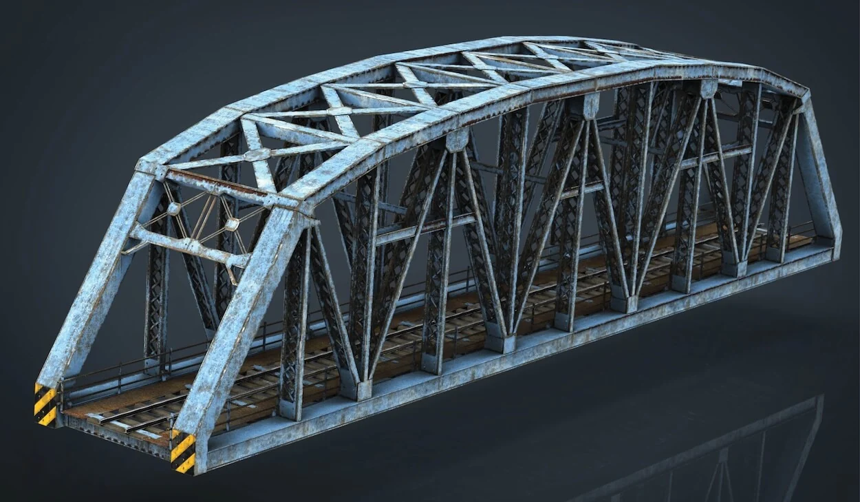 CAD-Modell einer Stahlbrücke aus den IN-CAD Produktbeispielen